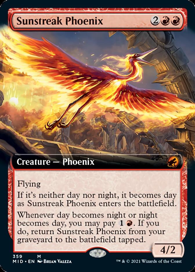 Sunstreak Phoenix (Extended Art) [Innistrad: Midnight Hunt] | A1Comics