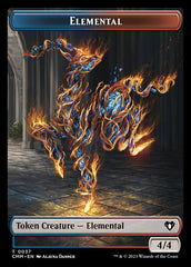 Human Soldier // Elemental (0037) Double-Sided Token [Commander Masters Tokens] | A1Comics