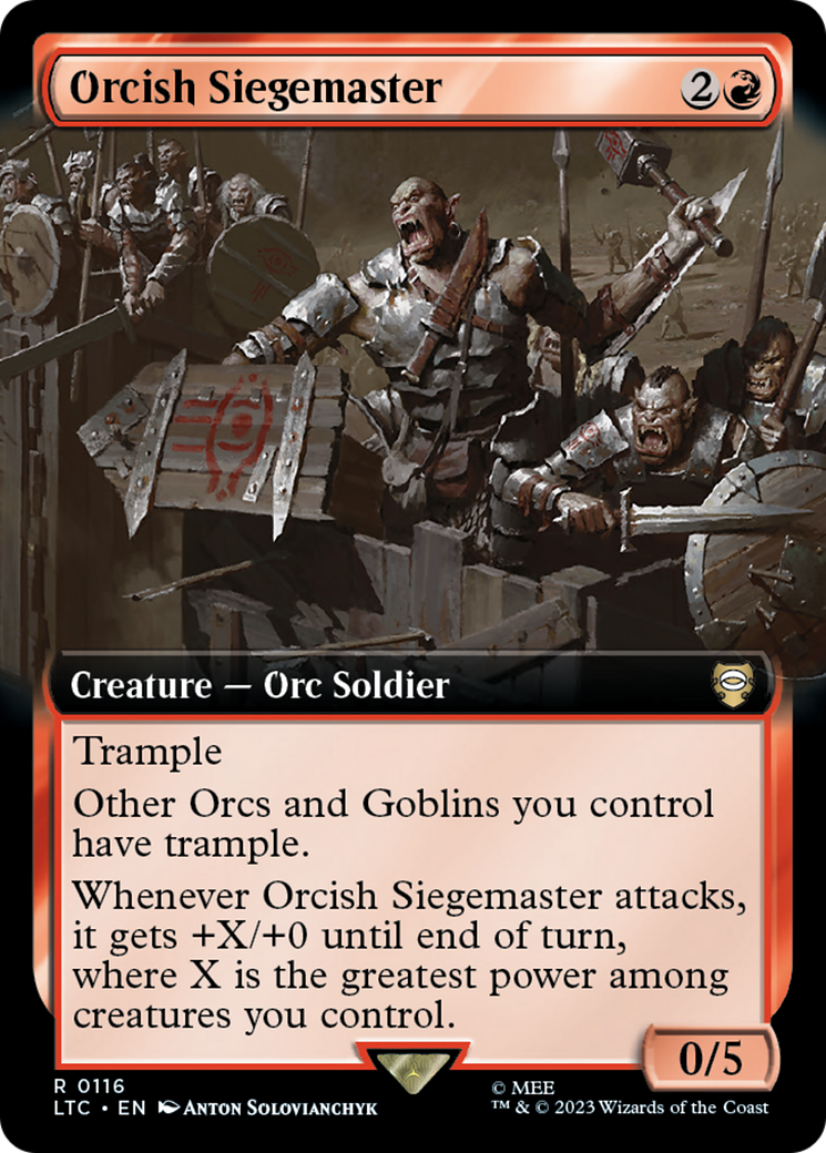 Orcish Siegemaster (Extended Art) [The Lord of the Rings: Tales of Middle-Earth Commander] | A1Comics