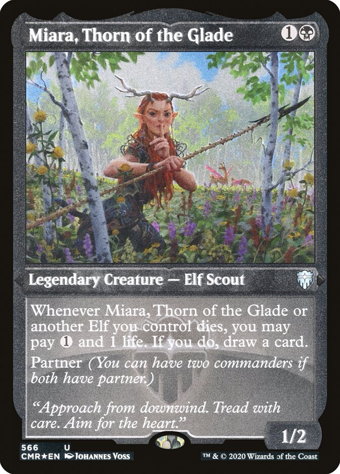 Miara, Thorn of the Glade (Etched) [Commander Legends] | A1Comics