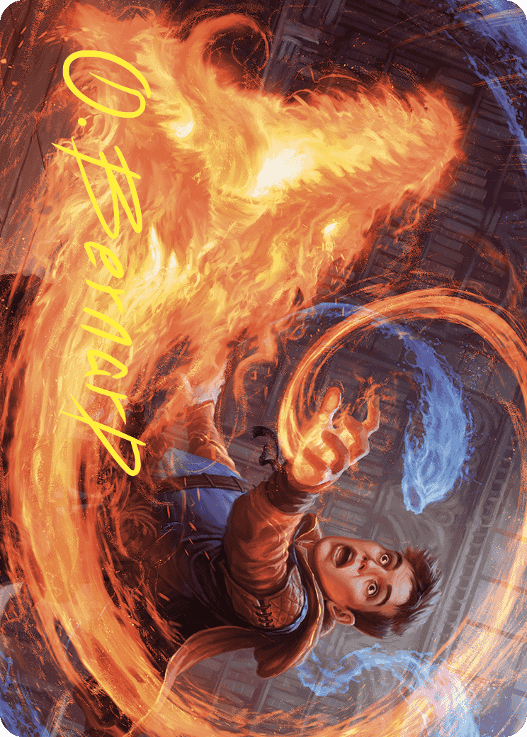 Frantic Firebolt Art Card (Gold-Stamped Signature) [Wilds of Eldraine Art Series] | A1Comics