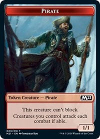 Pirate // Weird Double-Sided Token [Core Set 2021 Tokens] | A1Comics