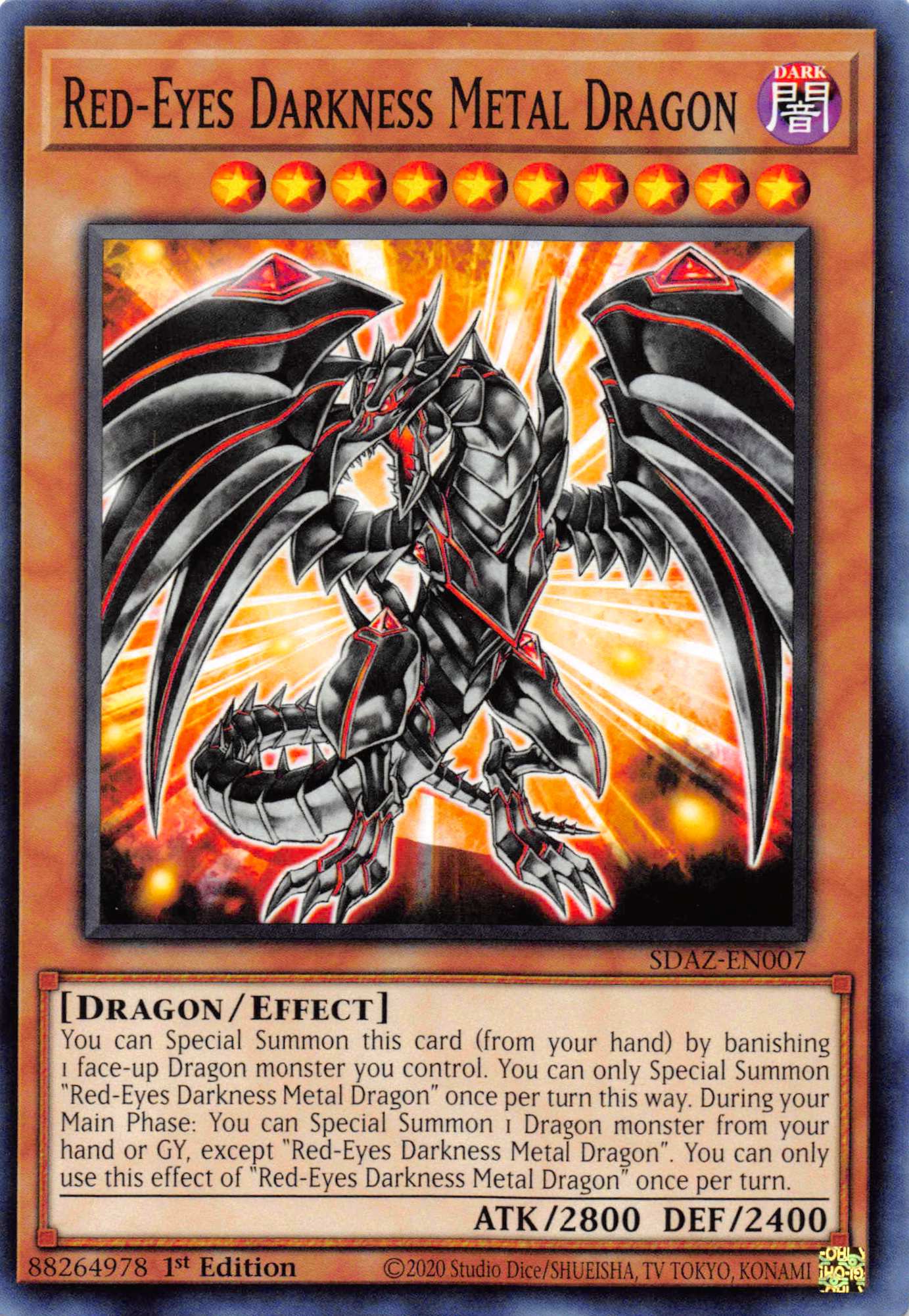 Red-Eyes Darkness Metal Dragon [SDAZ-EN007] Common | A1Comics