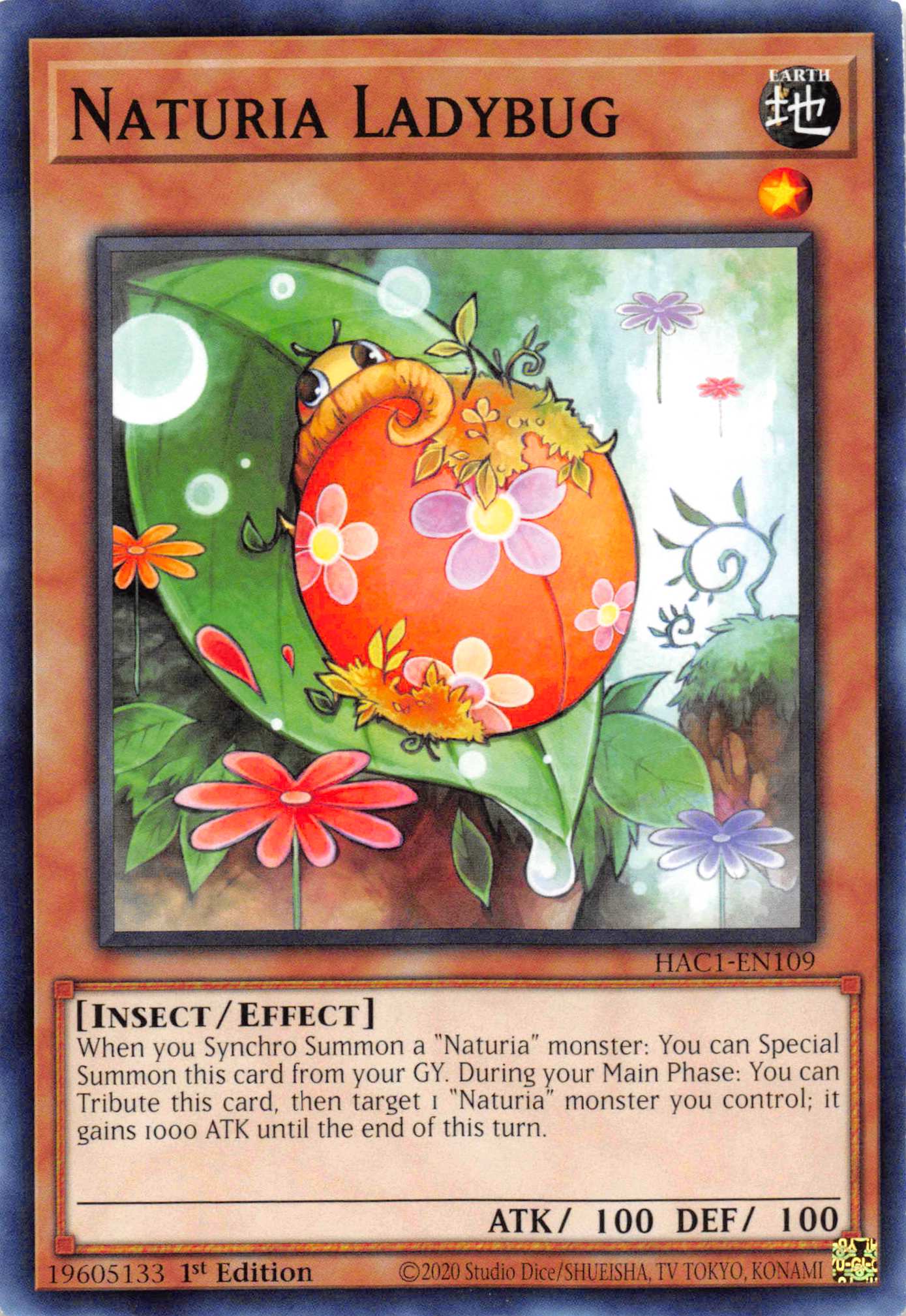 Naturia Ladybug (Duel Terminal) [HAC1-EN109] Parallel Rare | A1Comics