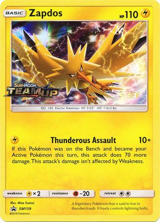 Zapdos (SM159) (Staff) [Sun & Moon: Black Star Promos] | A1Comics