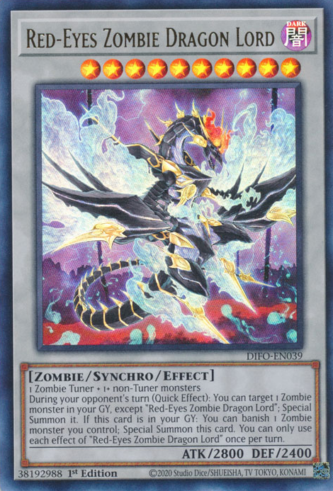 Red-Eyes Zombie Dragon Lord [DIFO-EN039] Ultra Rare | A1Comics