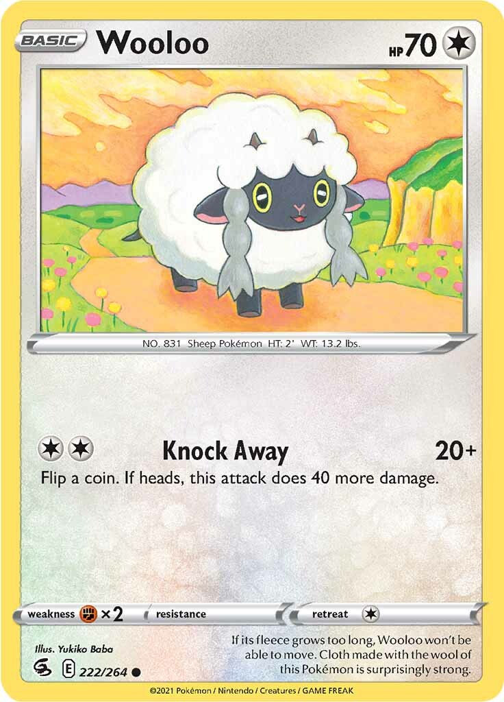 Wooloo (222/264) [Sword & Shield: Fusion Strike] | A1Comics