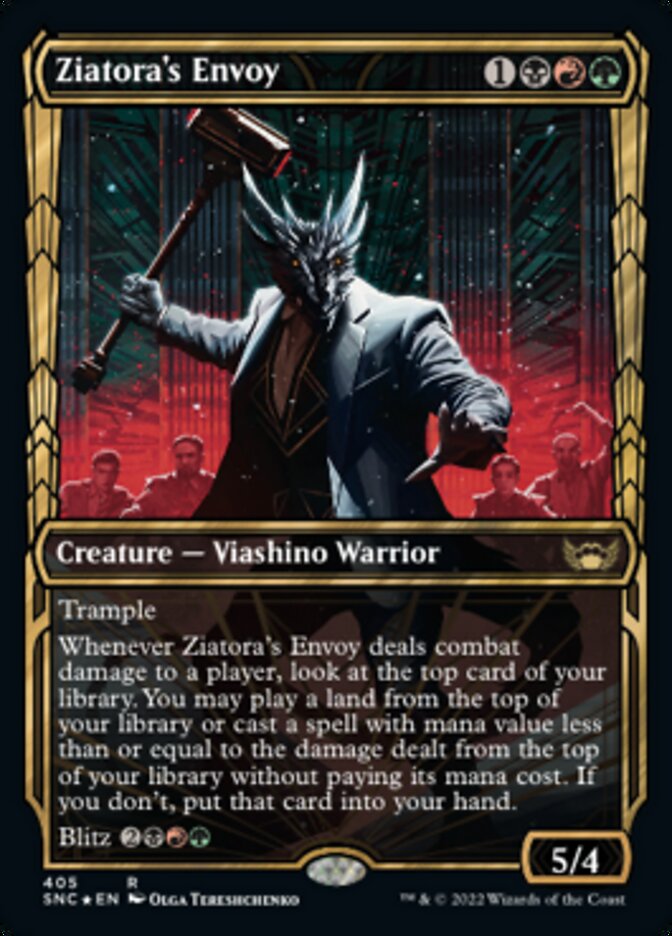 Ziatora's Envoy (Showcase Golden Age Gilded Foil) [Streets of New Capenna] | A1Comics