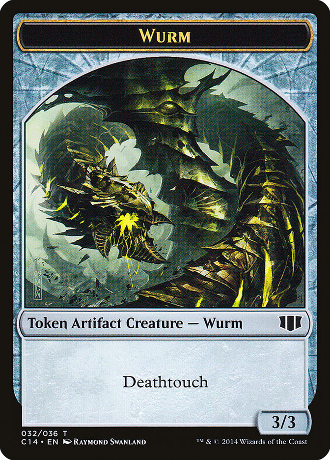 Wurm (032/036) // Goat Double-Sided Token [Commander 2014 Tokens] | A1Comics