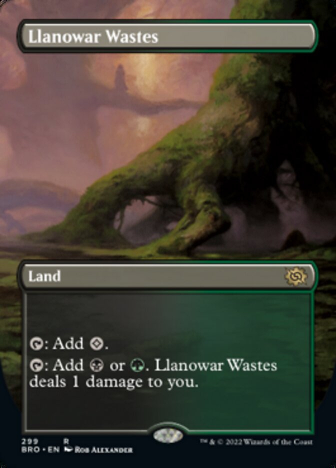 Llanowar Wastes (Borderless Alternate Art) [The Brothers' War] | A1Comics