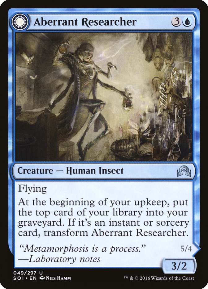 Aberrant Researcher // Perfected Form [Shadows over Innistrad] | A1Comics