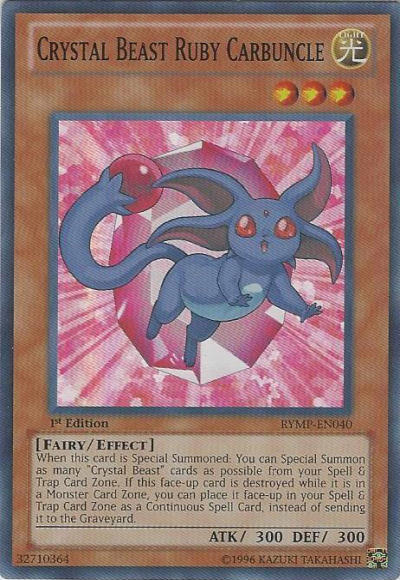 Crystal Beast Ruby Carbuncle [RYMP-EN040] Super Rare | A1Comics