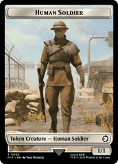 Settlement // Human Soldier Double-Sided Token [Fallout Tokens] | A1Comics