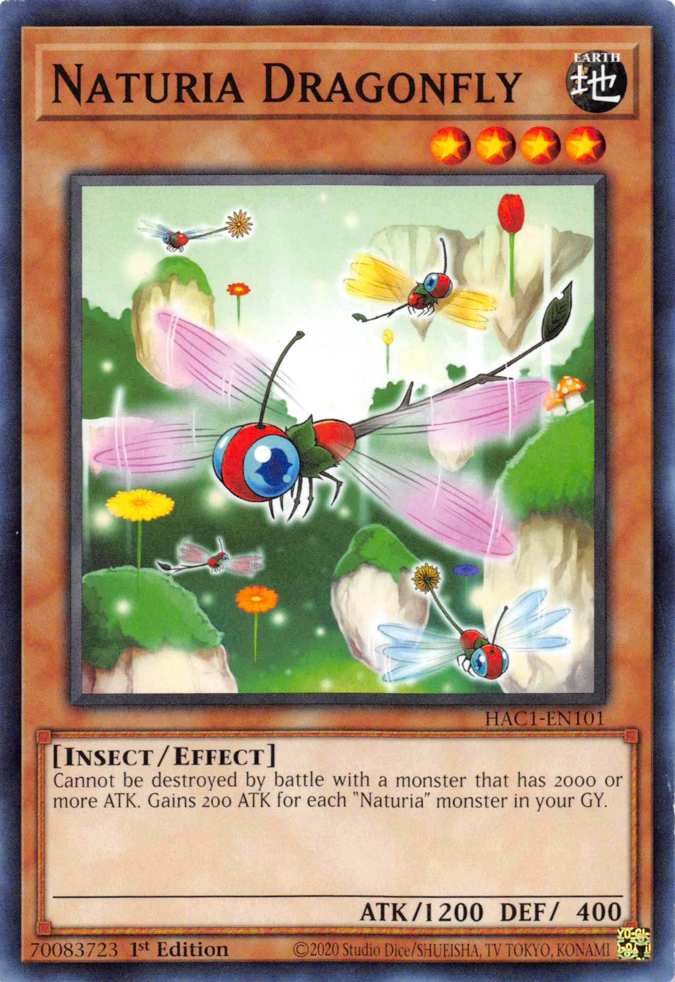 Naturia Dragonfly (Duel Terminal) [HAC1-EN101] Parallel Rare | A1Comics