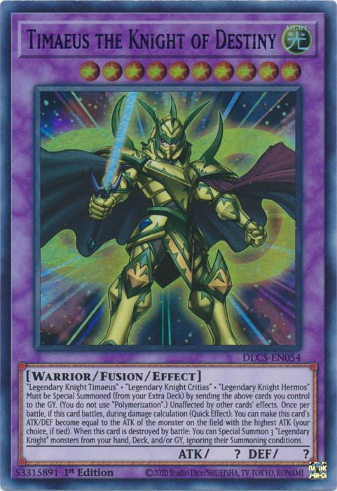 Timaeus the Knight of Destiny (Blue) [DLCS-EN054] Ultra Rare | A1Comics