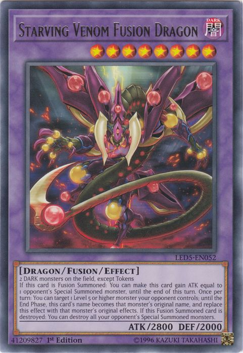 Starving Venom Fusion Dragon [LED5-EN052] Rare | A1Comics