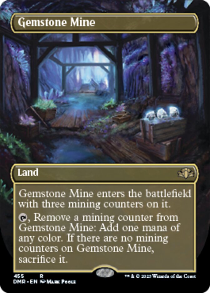 Gemstone Mine (Borderless Alternate Art) [Dominaria Remastered] | A1Comics