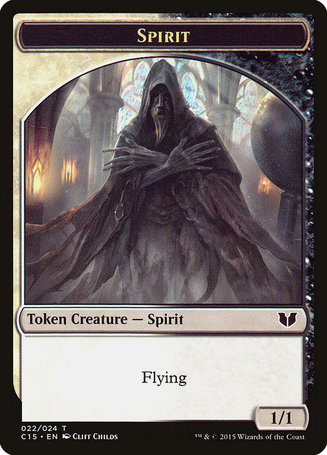 Zombie // Spirit (022) Double-Sided Token [Commander 2015 Tokens] | A1Comics