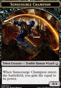 Sunscourge Champion // Cat Double-Sided Token [Hour of Devastation Tokens] | A1Comics