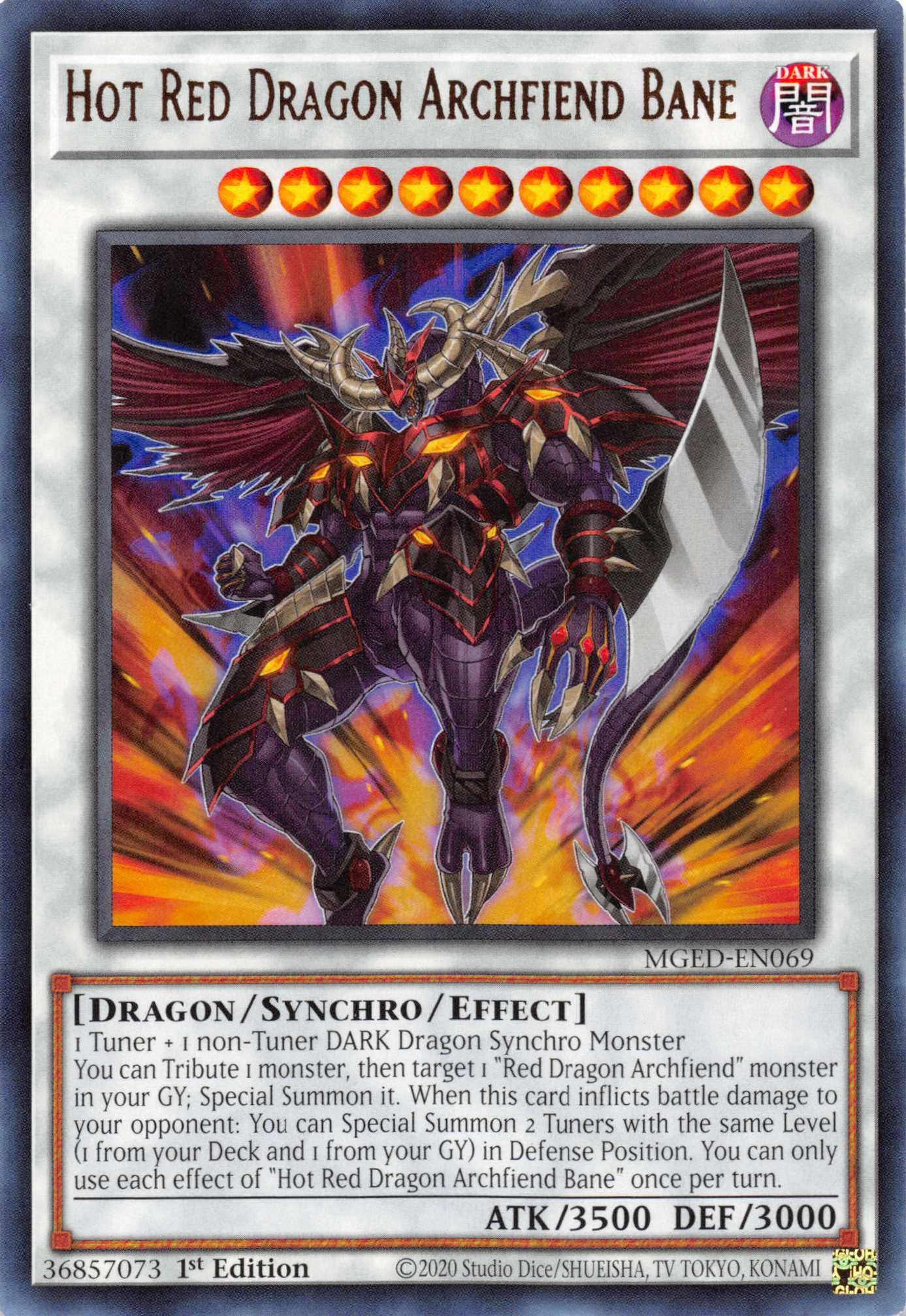 Hot Red Dragon Archfiend Bane [MGED-EN069] Rare | A1Comics