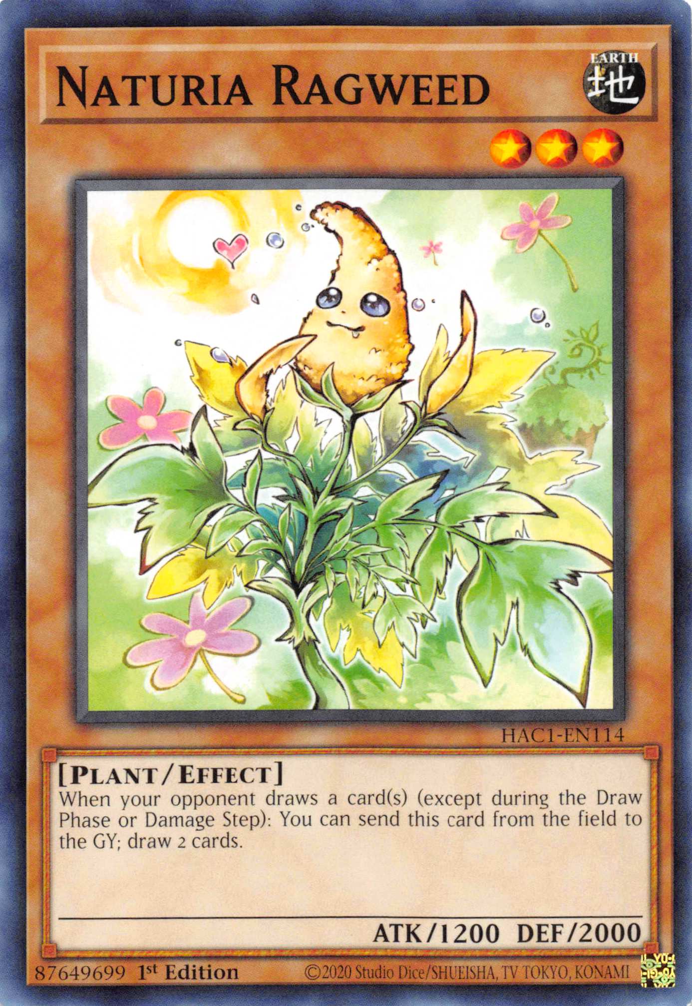 Naturia Ragweed (Duel Terminal) [HAC1-EN114] Parallel Rare | A1Comics