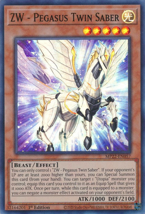 ZW - Pegasus Twin Saber [MP22-EN057] Super Rare | A1Comics