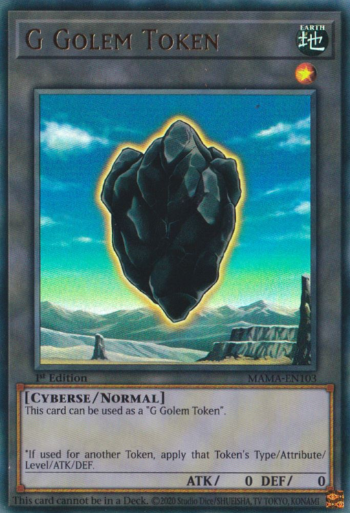 G Golem Token [MAMA-EN103] Ultra Rare | A1Comics