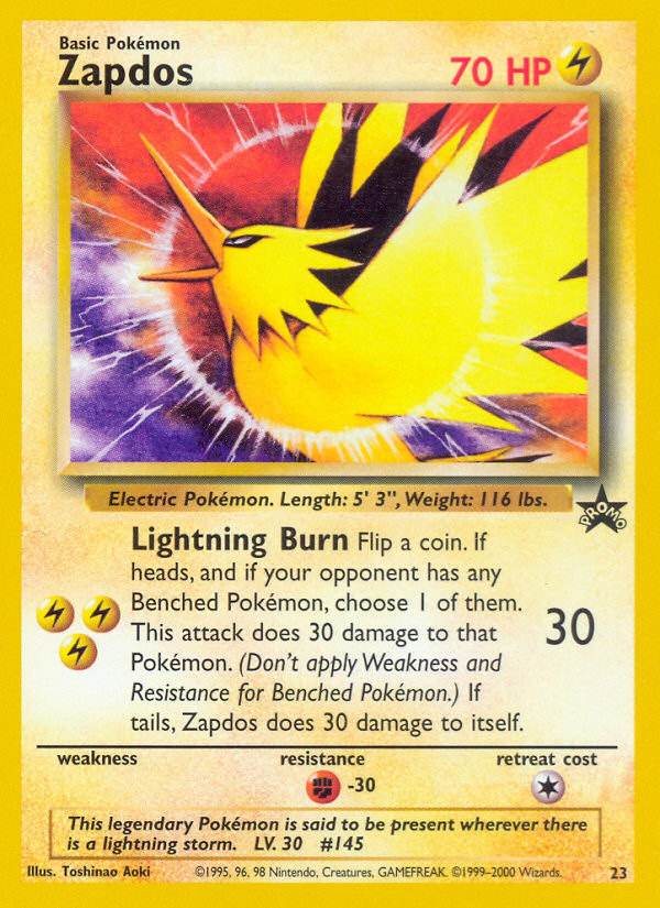 Zapdos (23) [Wizards of the Coast: Black Star Promos] | A1Comics