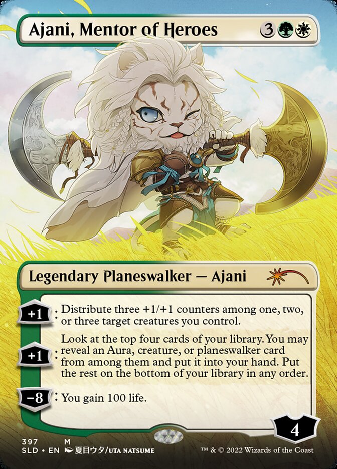 Ajani, Mentor of Heroes (Borderless) [Secret Lair Drop Series] | A1Comics