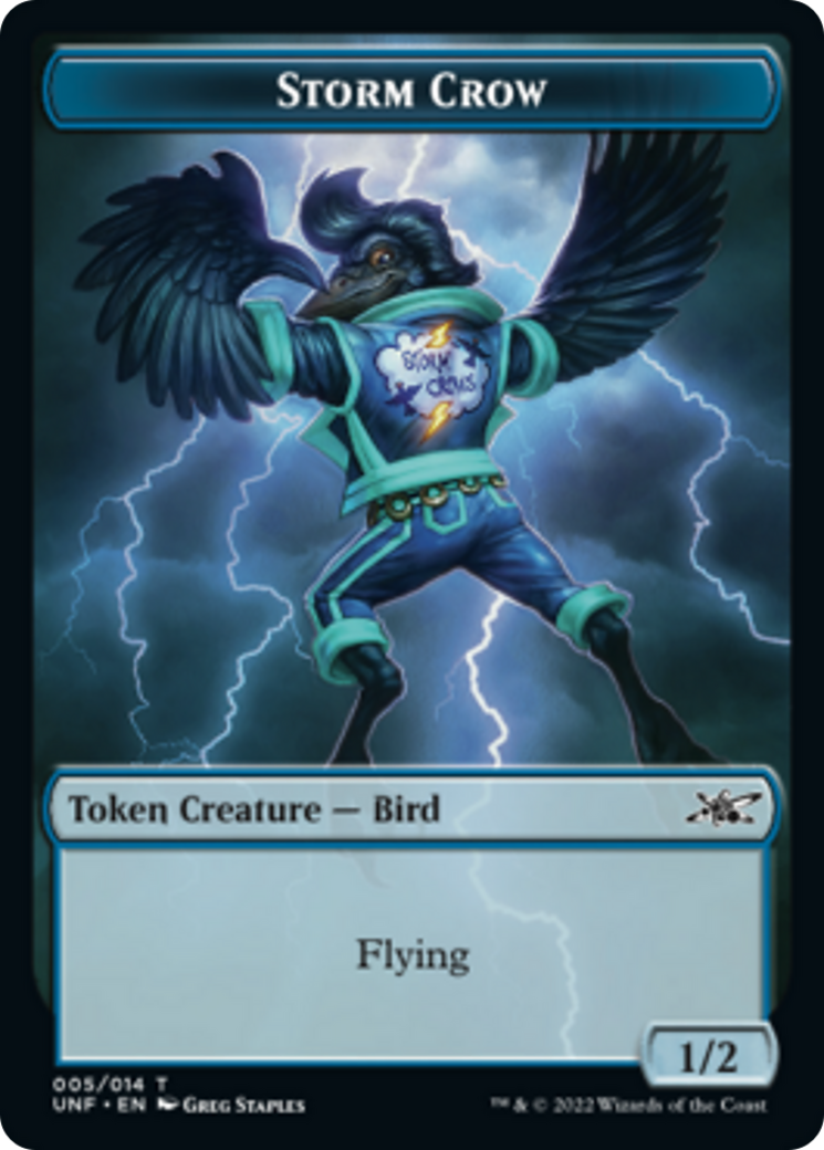 Zombie Employee // Storm Crow Double-Sided Token [Unfinity Tokens] | A1Comics