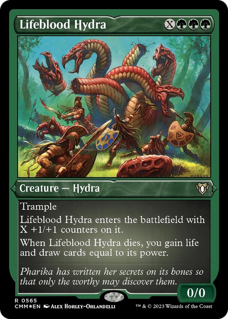 Lifeblood Hydra (Foil Etched) [Commander Masters] | A1Comics