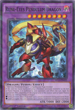 Rune-Eyes Pendulum Dragon [SP15-EN032] Shatterfoil Rare | A1Comics