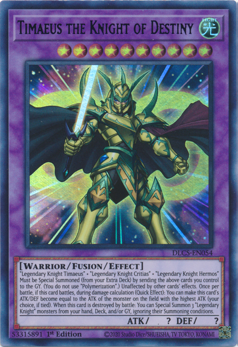 Timaeus the Knight of Destiny (Green) [DLCS-EN054] Ultra Rare | A1Comics