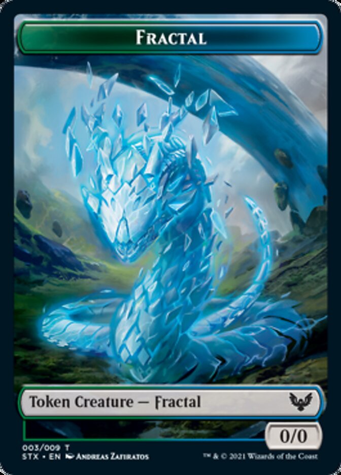 Elemental // Fractal Double-Sided Token [Strixhaven: School of Mages Tokens] | A1Comics