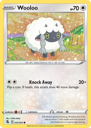 Wooloo (222/264) (Cosmos Holo) [Sword & Shield: Fusion Strike] | A1Comics