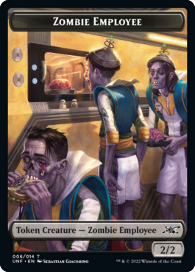 Zombie Employee // Food (011) Double-Sided Token [Unfinity Tokens] | A1Comics