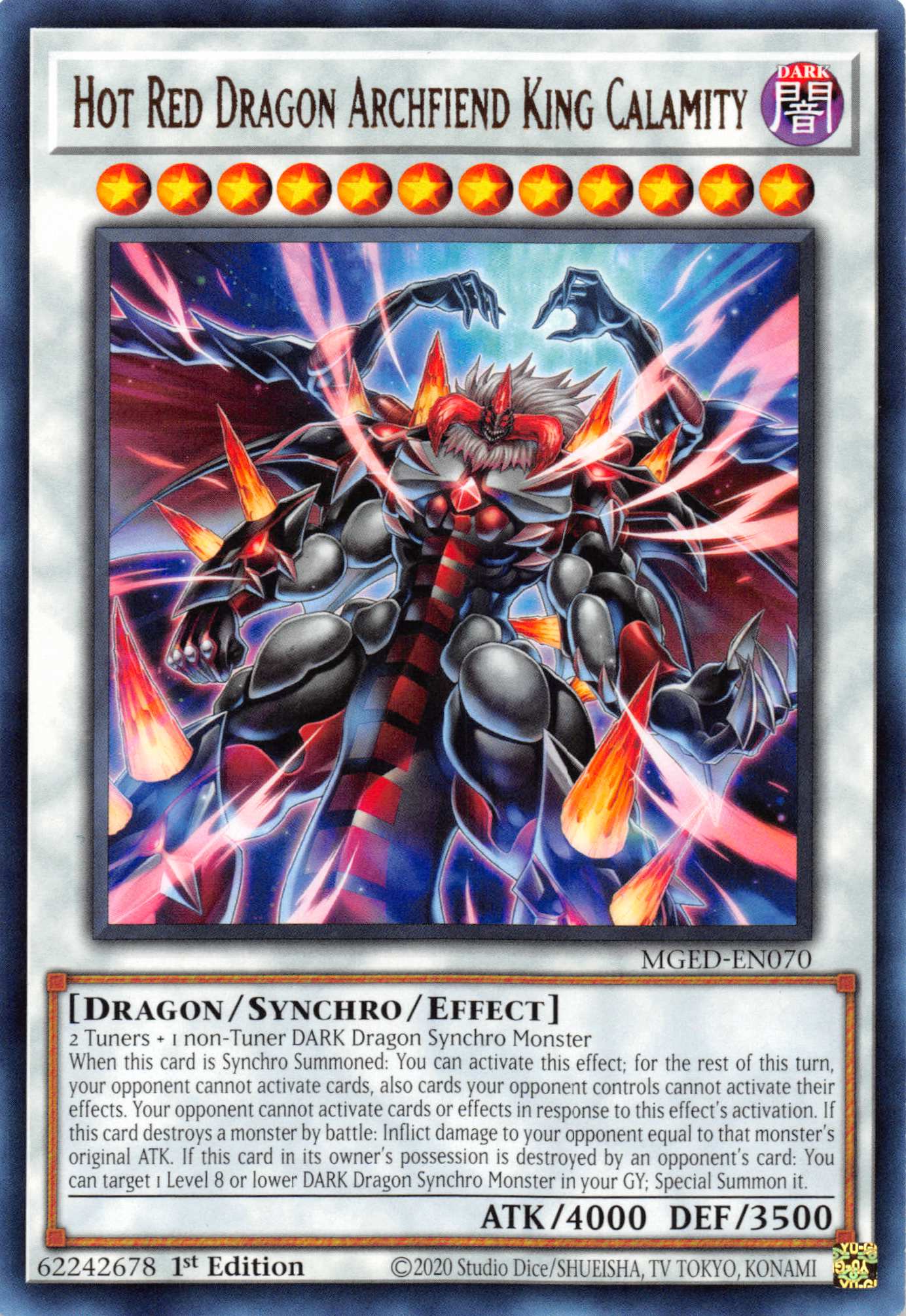 Hot Red Dragon Archfiend King Calamity [MGED-EN070] Rare | A1Comics