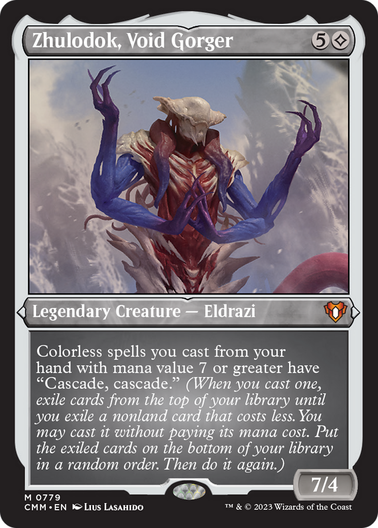 Zhulodok, Void Gorger (Display Commander) (Foil Etched) [Commander Masters] | A1Comics