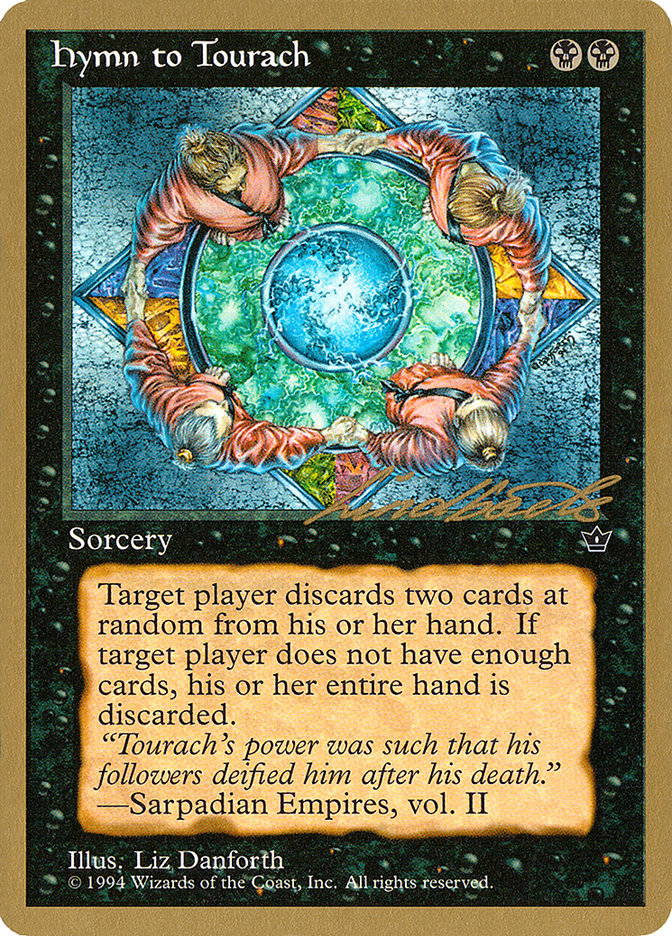 Hymn to Tourach (Circle) (Leon Lindback) [Pro Tour Collector Set] | A1Comics