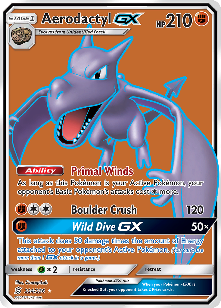 Aerodactyl GX (224/236) [Sun & Moon: Unified Minds] | A1Comics