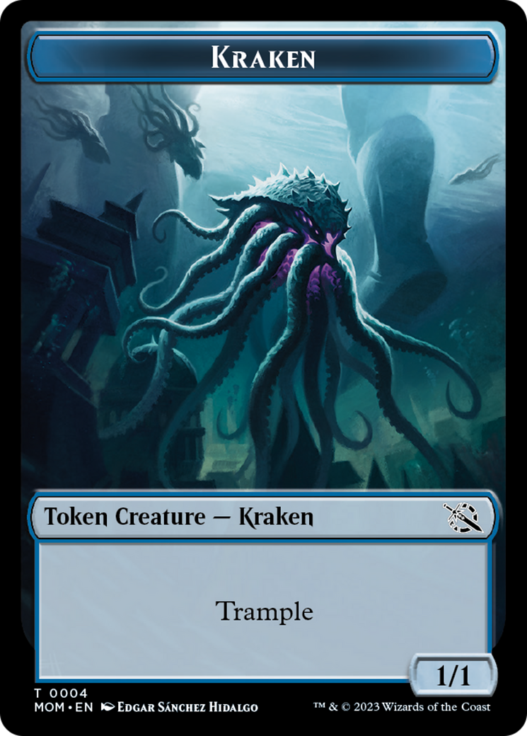 Warrior // Kraken Double-Sided Token [March of the Machine Tokens] | A1Comics