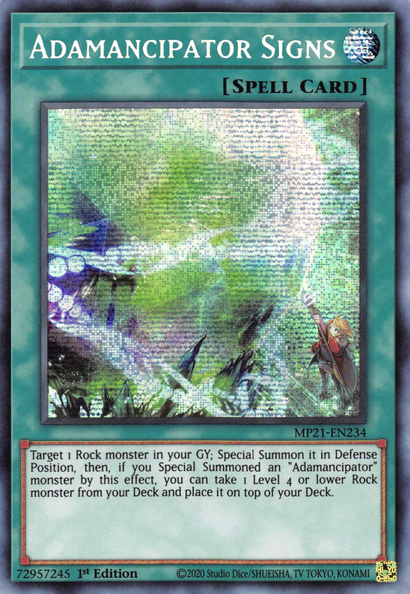 Adamancipator Signs [MP21-EN234] Prismatic Secret Rare | A1Comics