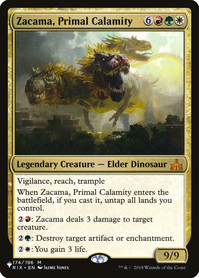 Zacama, Primal Calamity [The List] | A1Comics