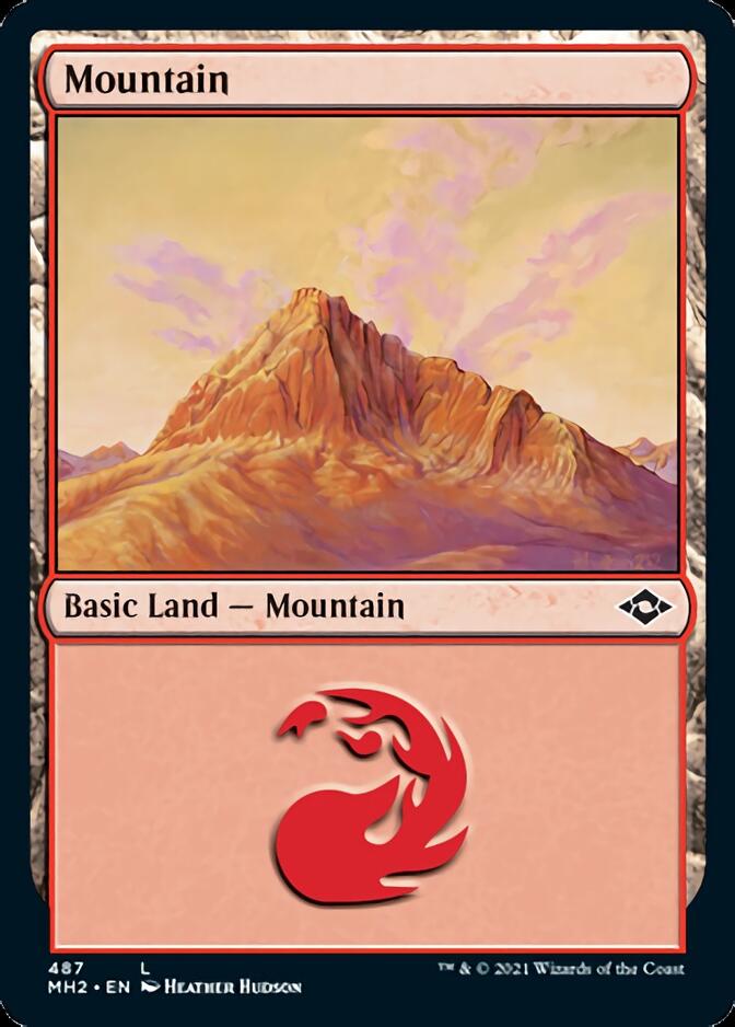 Mountain (487) (Foil Etched) [Modern Horizons 2] | A1Comics