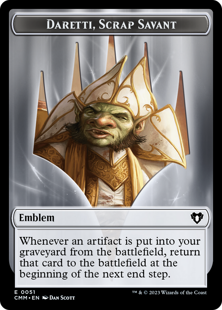 Daretti, Scrap Savant Emblem [Commander Masters Tokens] | A1Comics