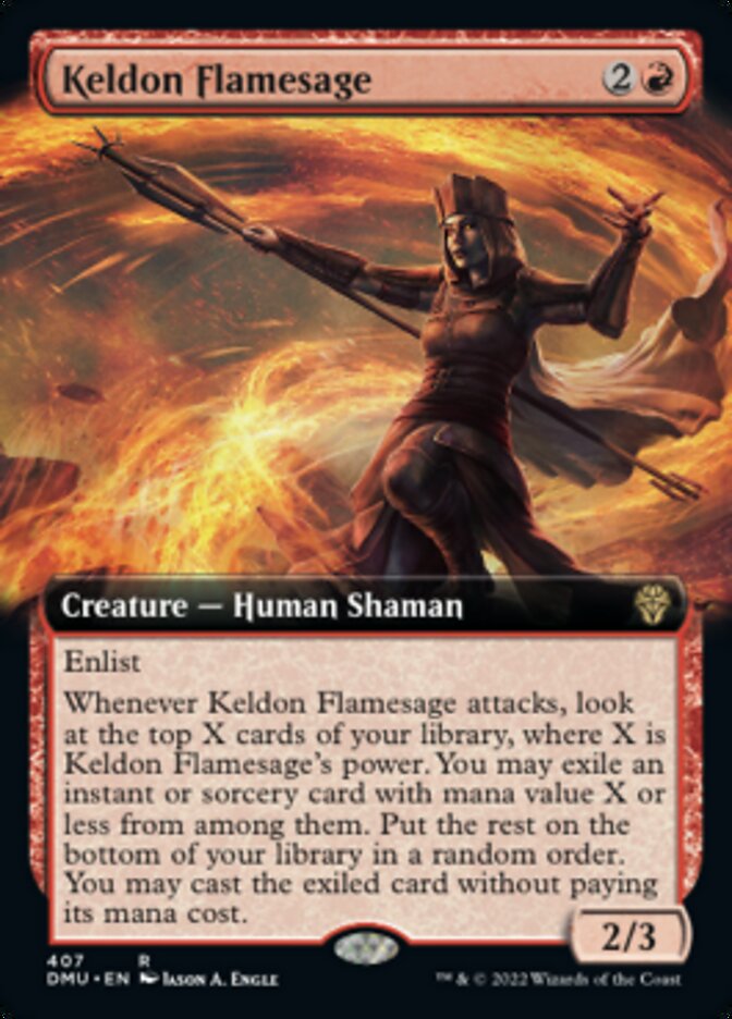 Keldon Flamesage (Extended Art) [Dominaria United] | A1Comics