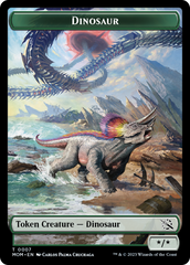 Warrior // Dinosaur Double-Sided Token [March of the Machine Tokens] | A1Comics