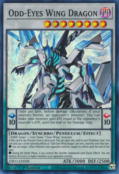 Odd-Eyes Wing Dragon [DIFO-EN098] Super Rare | A1Comics