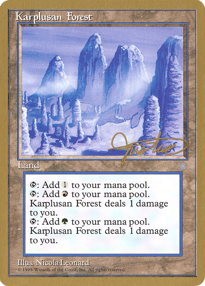 Karplusan Forest (Mark Justice) [Pro Tour Collector Set] | A1Comics