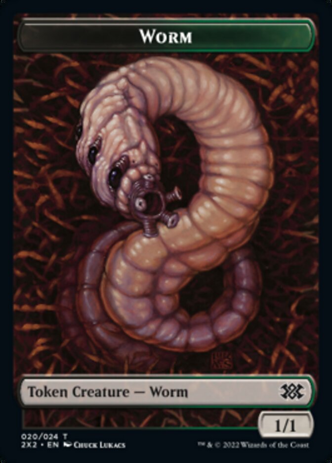 Worm // Vampire Double-Sided Token [Double Masters 2022 Tokens] | A1Comics